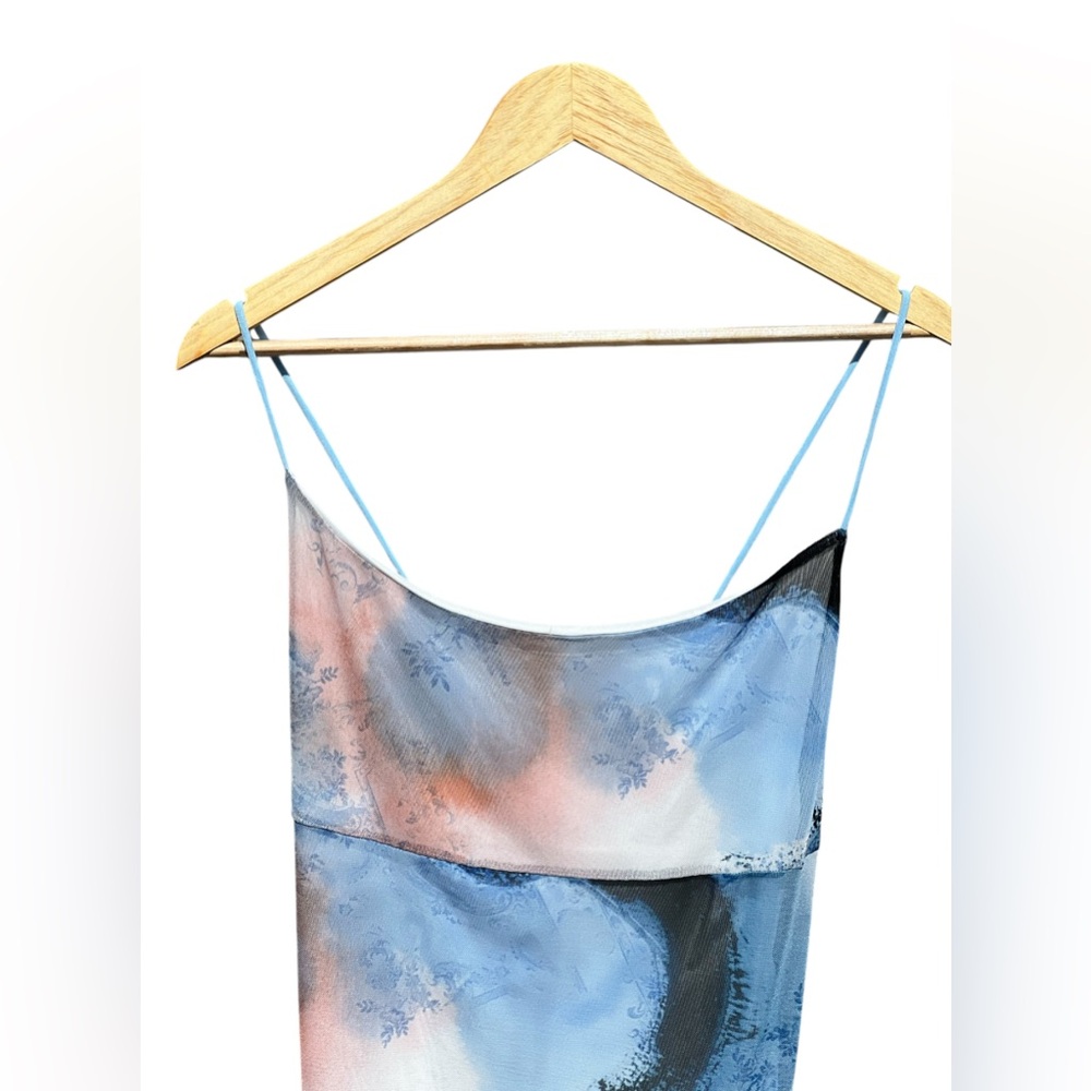 ASOS Design Mesh Cami Mini Dress With Cross Back NWT - Picture 3 of 10